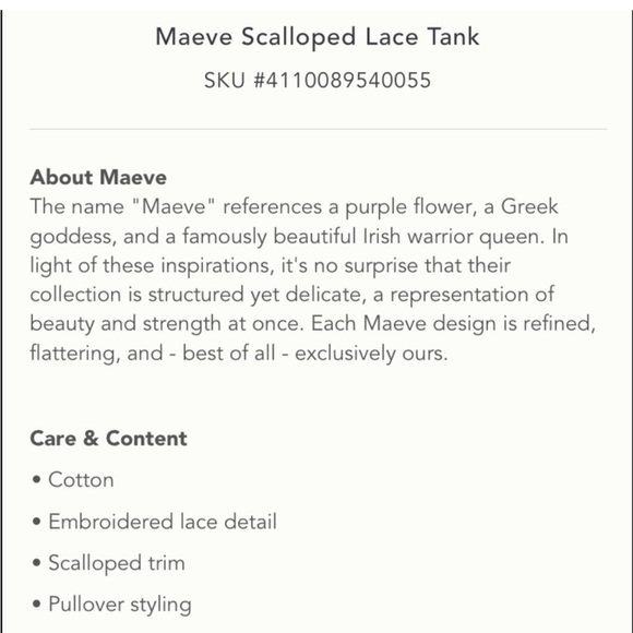 Maeve by Anthropologie size S cut work lace tank blouse. - Picture 7 of 7